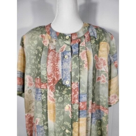 Vintage Alfred Dunner Pastel Floral Top - Picture 2 of 7
